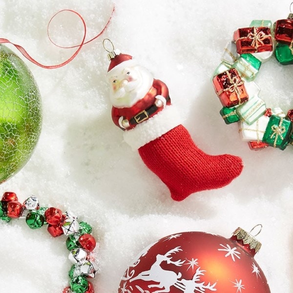 Santa in Stocking ornament