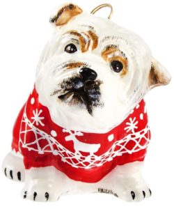 Bulldog In Nordic Sweater Ornament