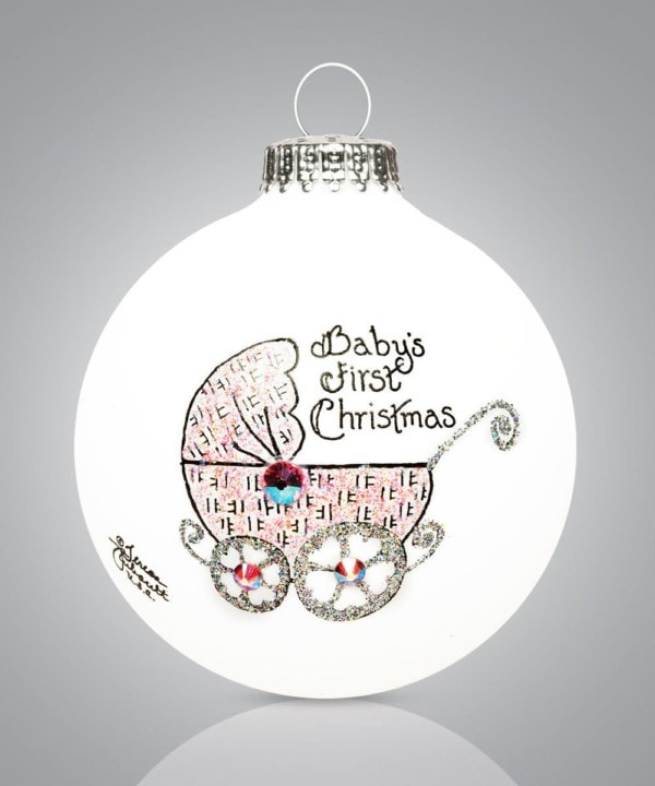 Baby Buggy Ornament Girl