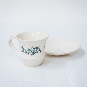 Classical Christmas Decorated Tea Cup and Saucer
