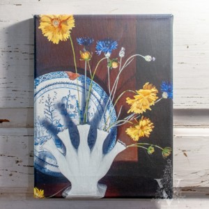 Flowers in Five Finger Vase Print