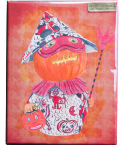 Pumpkin Man Stretched Canvas Print