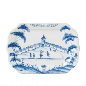 Country Estate Delft Blue Tray "Thank You"