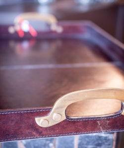 Rectangular Leather Butler's Tray (Large)