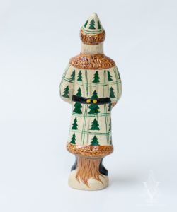 White Father Christmas in Pine Tree Coat