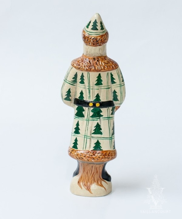 White Father Christmas in Pine Tree Coat