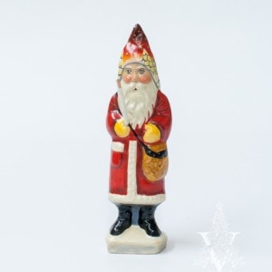 Red Father Christmas with Schwibbogen Design