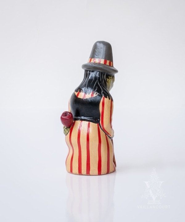 Witch with Apple Behind Back