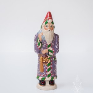 Purple Father Christmas with Lantern