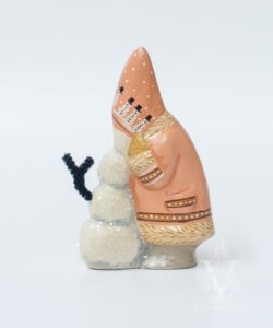 Pink Santa with Glittered Snowman