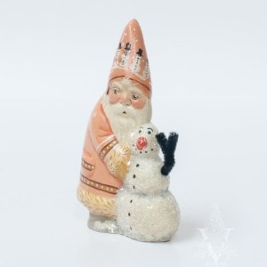 Pink Santa with Glittered Snowman