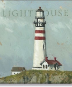 Striped Lighthouse Giclee Wall Art
