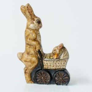 Rabbit Pushing Baby Carriage