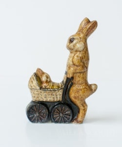 Rabbit Pushing Baby Carriage
