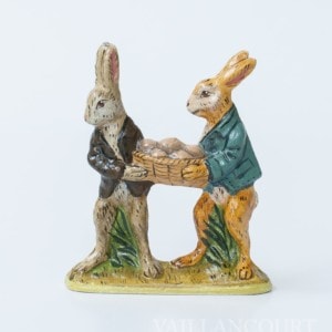 Two Rabbits Carrying Egg Basket