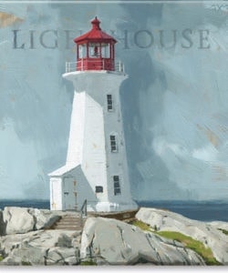 White Lighthouse Giclee Wall Art