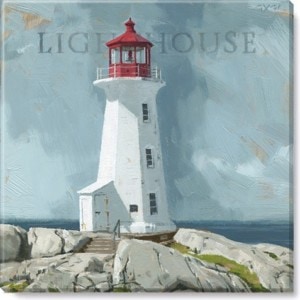 White Lighthouse Giclee Wall Art