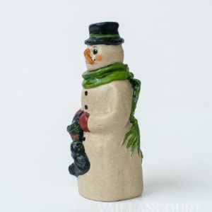 Snowman with Green Snowman Mittens