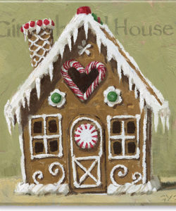 Gingerbread House Giclee Wall Art