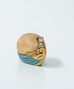 Two Bunnies in Small Egg Boat