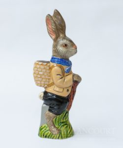Brown Man Rabbit in Striped Scarf