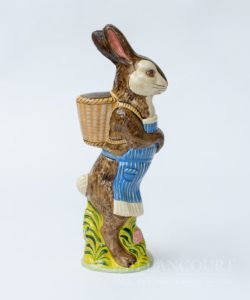 Brown Lady Rabbit with Striped Apron