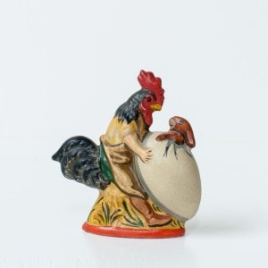 Rooster with Bunny in Egg