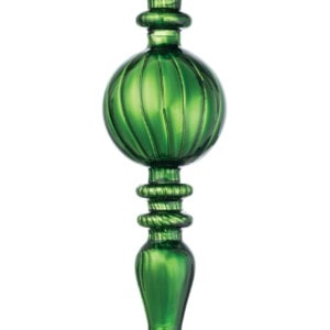 Green Swirl Finial Ornament