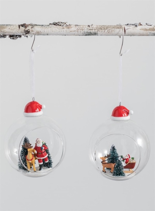 Santa Deer/Tree Ornament (Assorted)