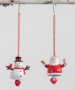 Santa Ornament with Bell