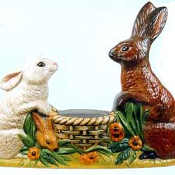 Rabbit Family Around Basket