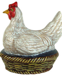 One of a Kind Hen on Basket Nest