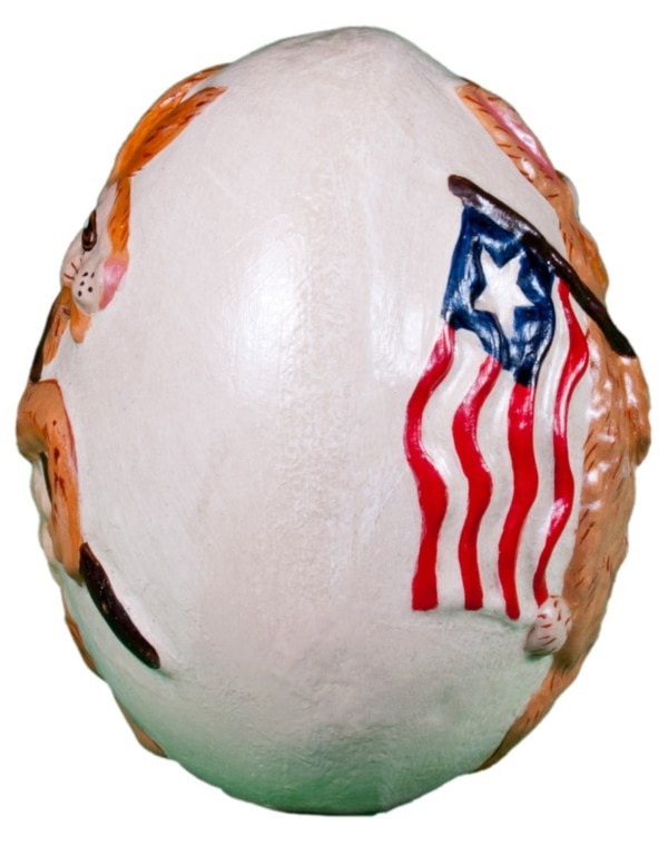 Egg with Lone Star Rabbit