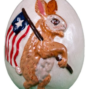 Egg with Lone Star Rabbit
