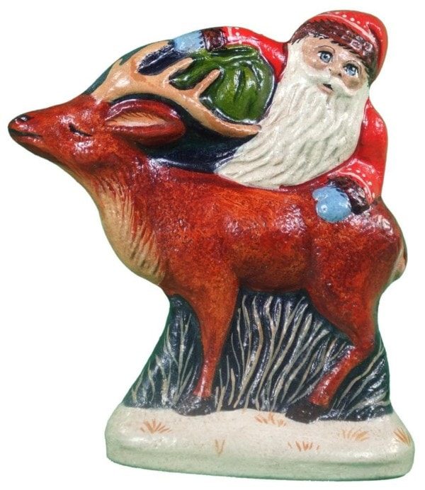 Santa Hugging Deer