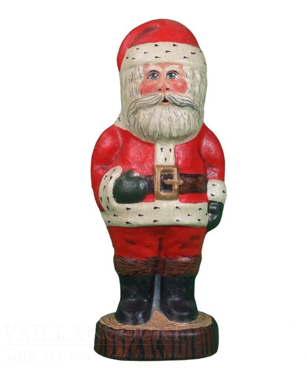 Santa Standing on a Log