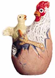 Hen with Chick in an Egg