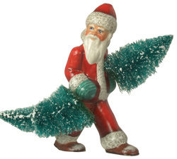 Walking Santa with Trees