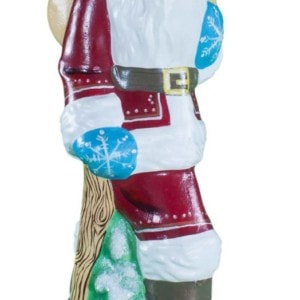 Burgundy Father Christmas with Walking Stick