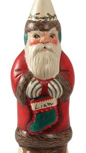 Santa Holding Stocking