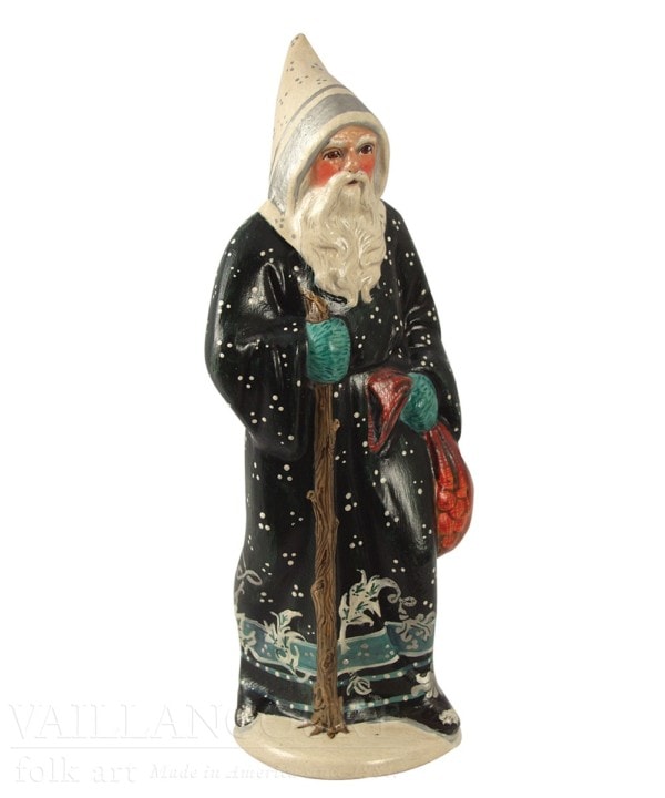 Green Father Christmas Striding