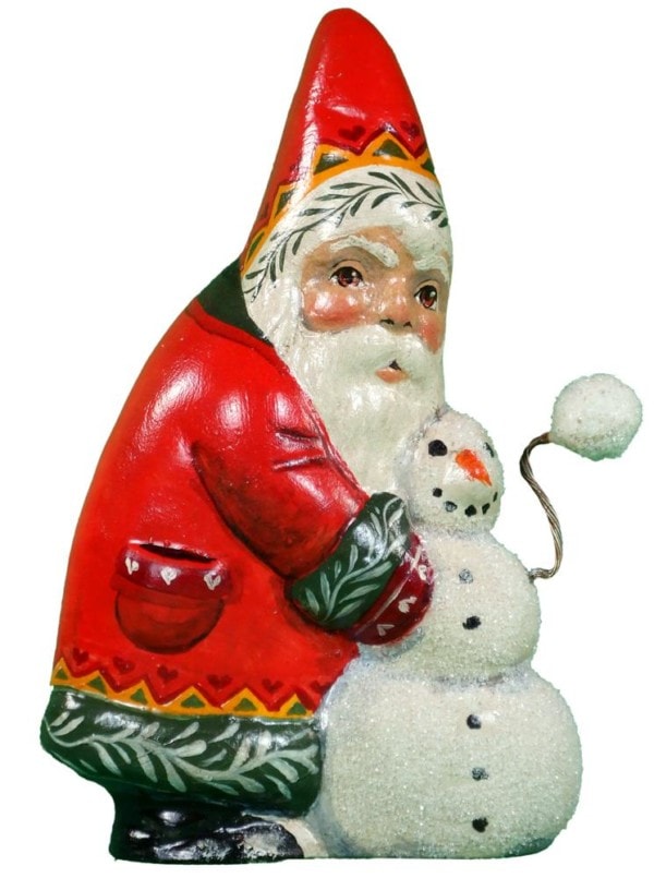 Santa with Snowman and Snowballs