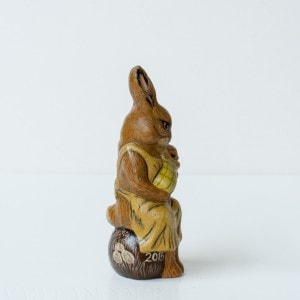 Mother Rabbit with Baby on Onion Skin Egg