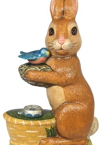 Rabbit Holding Nest with Bird & Ornament