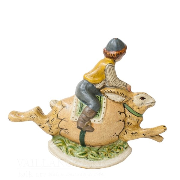 Limited Edition Boy Riding Bunny in Egg Rocker