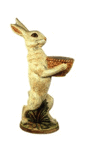 Standing White Rabbit with Basket