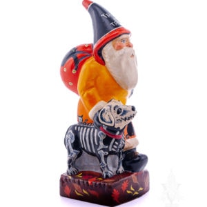 Halloween Santa With Skeleton Dogs & Cats