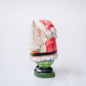 Jolly Little Santa with Bottlebrush Tree