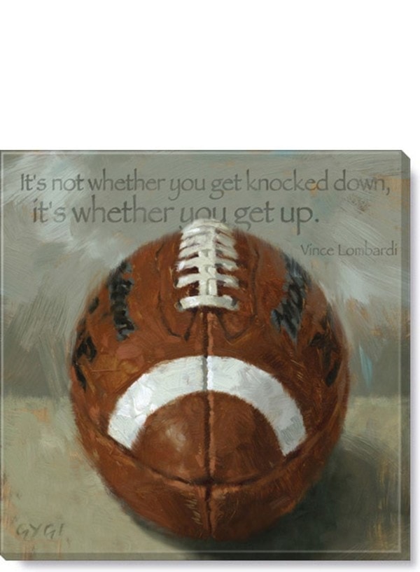 inspirational Football Giclee Wall Art