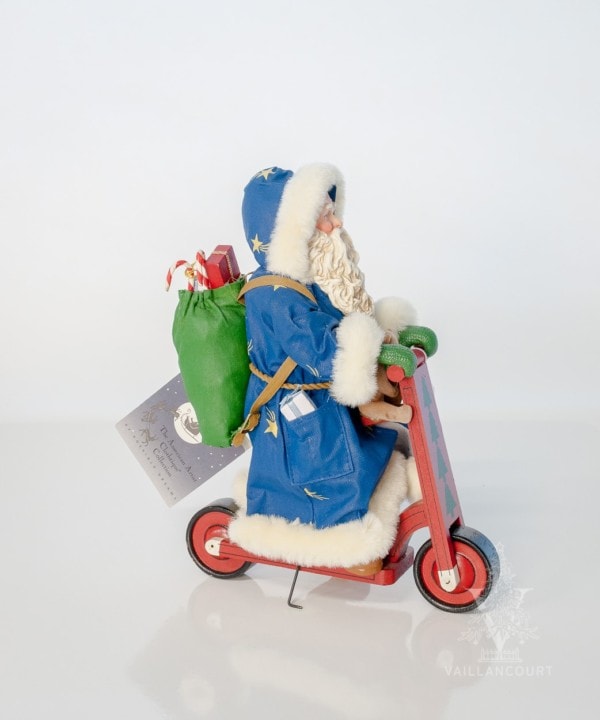 Vintage Possible Dreams/Vaillancourt Clothtique Santa "Scooting Along"
